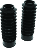 Bikers Choice 49MM Black Long Fork Boots Extended 8.75in / Collapsed 3.5in Pair