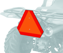 QuadBoss ATV Safety Emblem - Orange and Impact-Resistant Reflective Badge for Enhanced Visibility