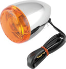 Bikers Choice Chrome Bullet Front Turn Signal with Amber Lens, Part