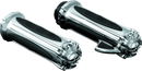 Kuryakyn Premium Zombie Grips with Throttle Boss - Chrome Dual Cable Motorcycle Handlebar Grips