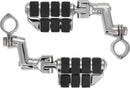 Kuryakyn Dually ISO Offset Highway Pegs with 1-1/4 inch Clamp Chrome – Comfortable and Durable Powersports Accessory