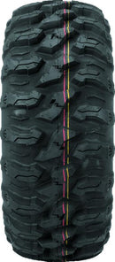 QuadBoss QBT446 25x10R12 Radial Utility Tire with 8-Ply Construction and Rim Guard