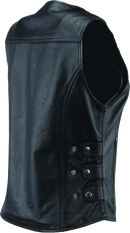 Kuryakyn River Road Plains Leather Vest for Women – Black, Small
