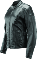 Kuryakyn River Road Race Leather Jacket for Women - Black, Small
