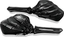Kuryakyn Skeleton Hand Mirrors Black/Black – Realistic Skeleton Hand Design with Adjustable Wrist Joint for Powersports